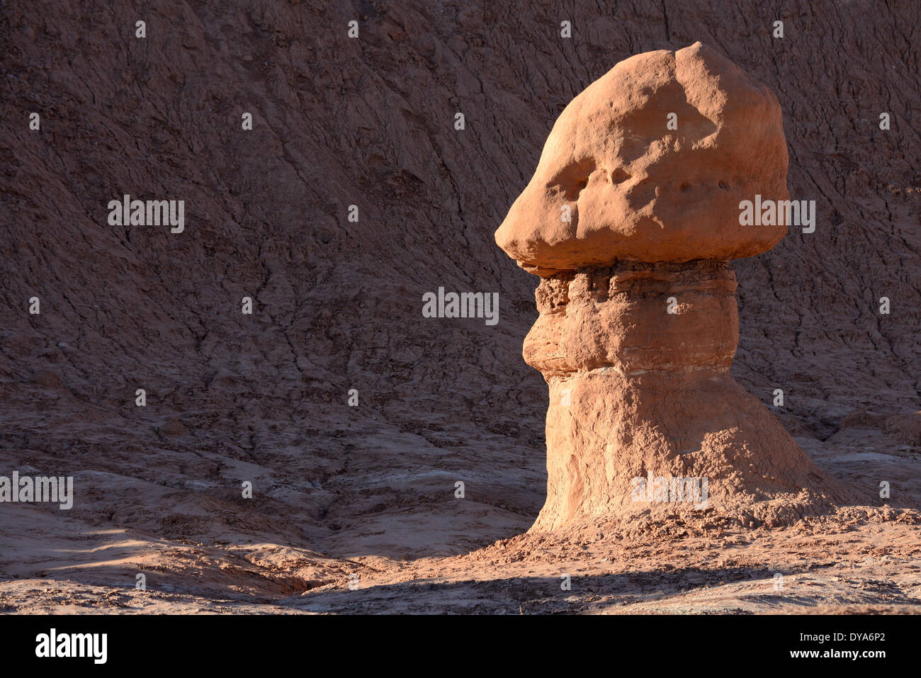 USA America Stati Uniti Utah Colorado Plateau southern Goblin Valley State Park Hoodoo San Rafael Reef rocce formazione di roccia, Foto Stock