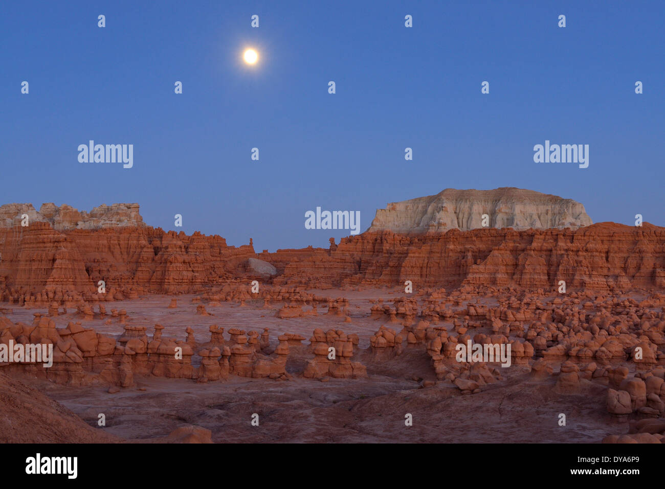 USA America Stati Uniti Utah Colorado Plateau southern Goblin Valley State Park Hoodoo San Rafael Reef rocce hoodoo sandston Foto Stock