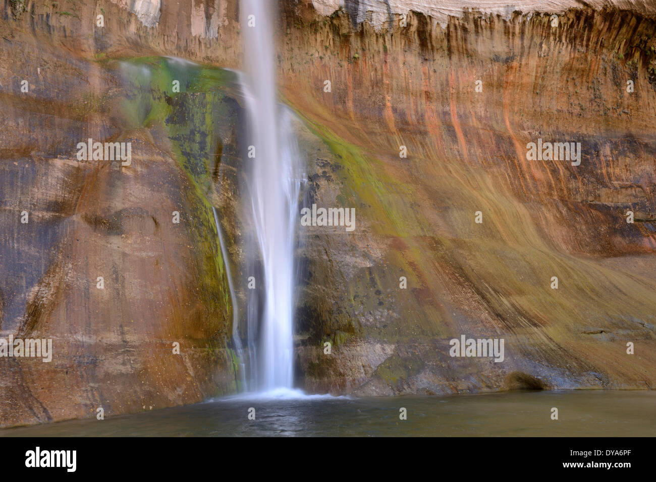 USA America Stati Uniti Utah Colorado altopiano meridionale del polpaccio inferiore Creek caduta Scalone Escalante National Monument wate Foto Stock
