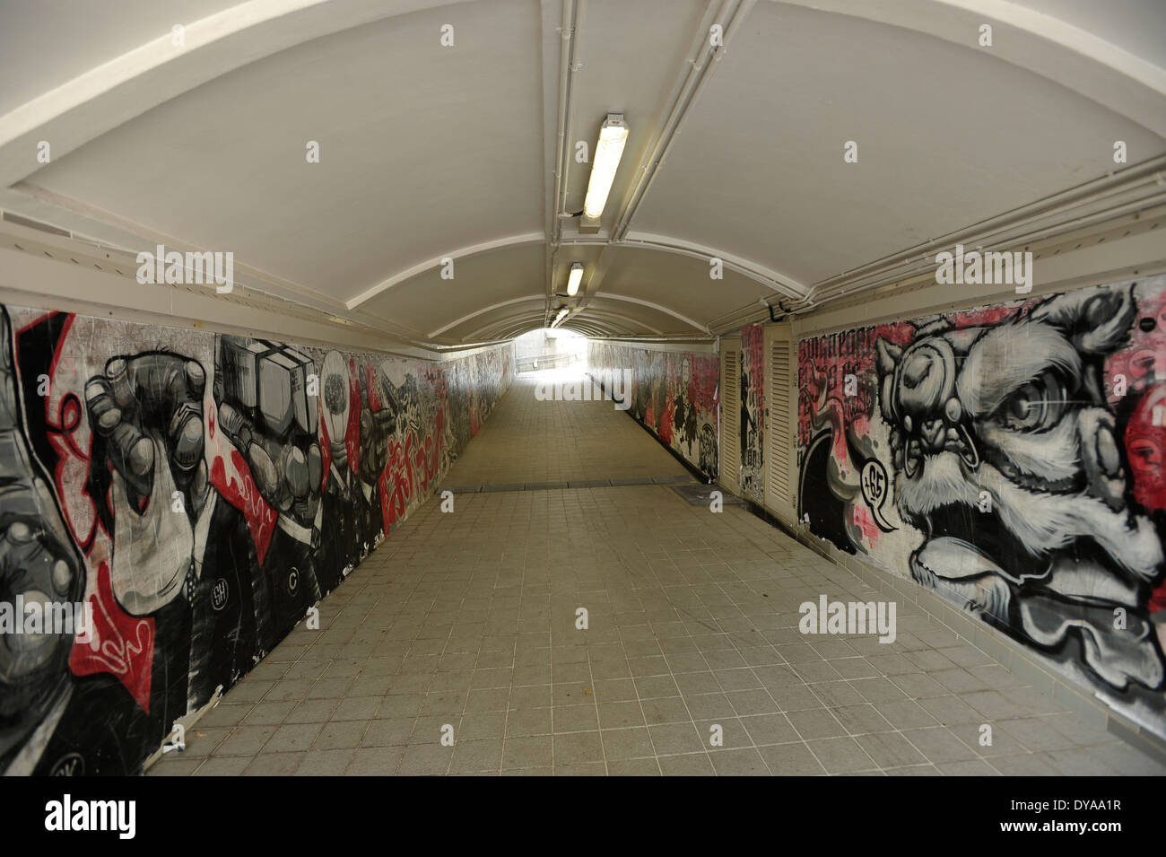 Molto rare graffiti e propaganda arte , arte underground , Singapore ( Singapore movimento graffiti di canna). Foto Stock