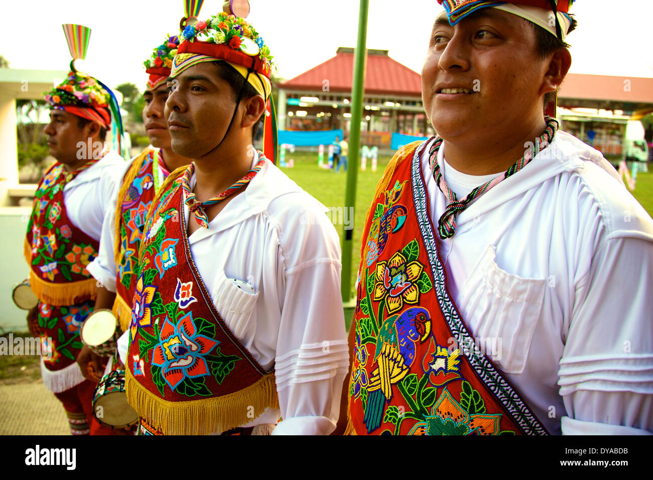 Voladores, pre-ispanici rituale, Messico, papantla volantini Foto Stock