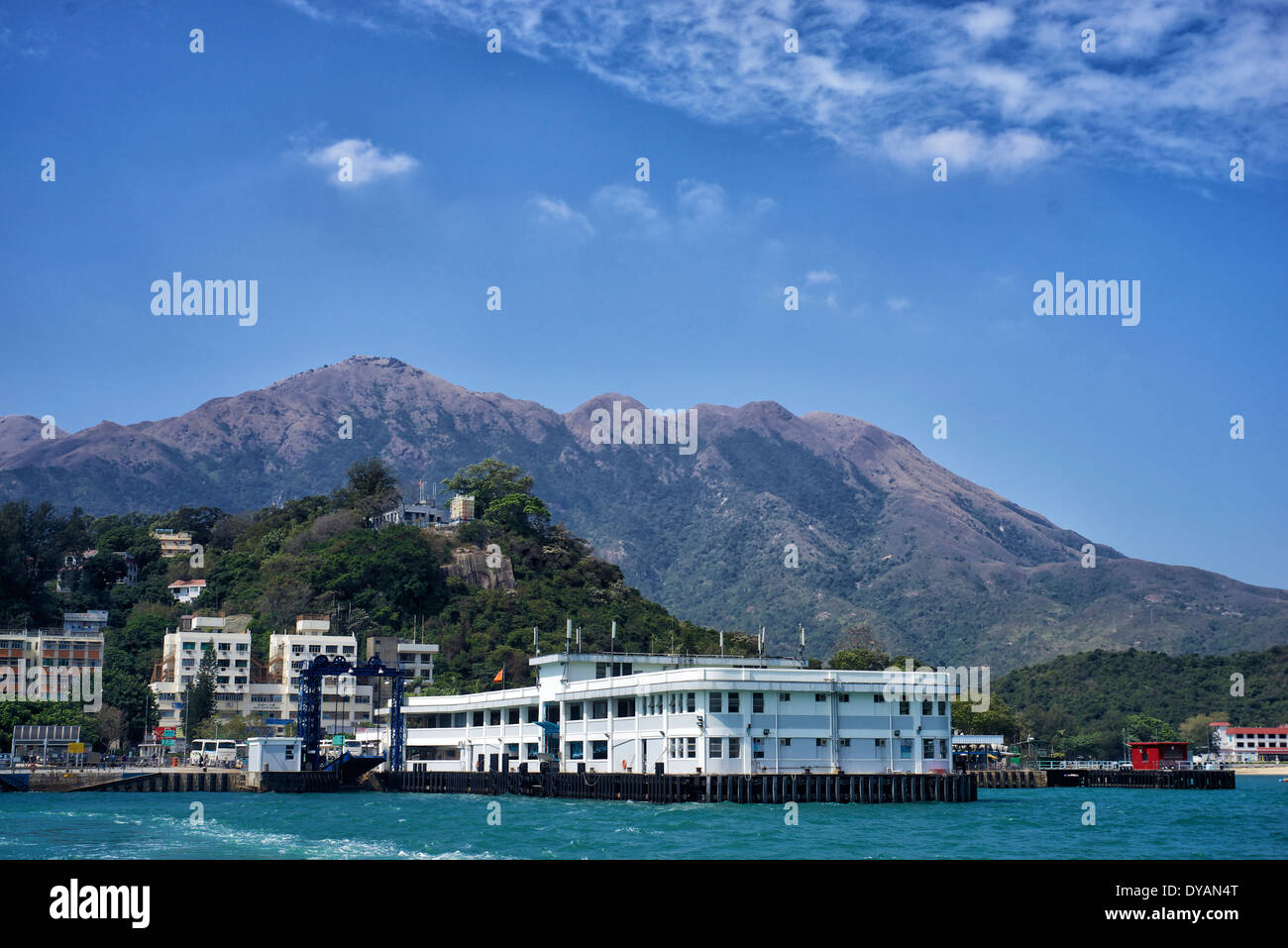 Hong Kong Isola di Lantau Mui Wo Ferry Pier Foto Stock