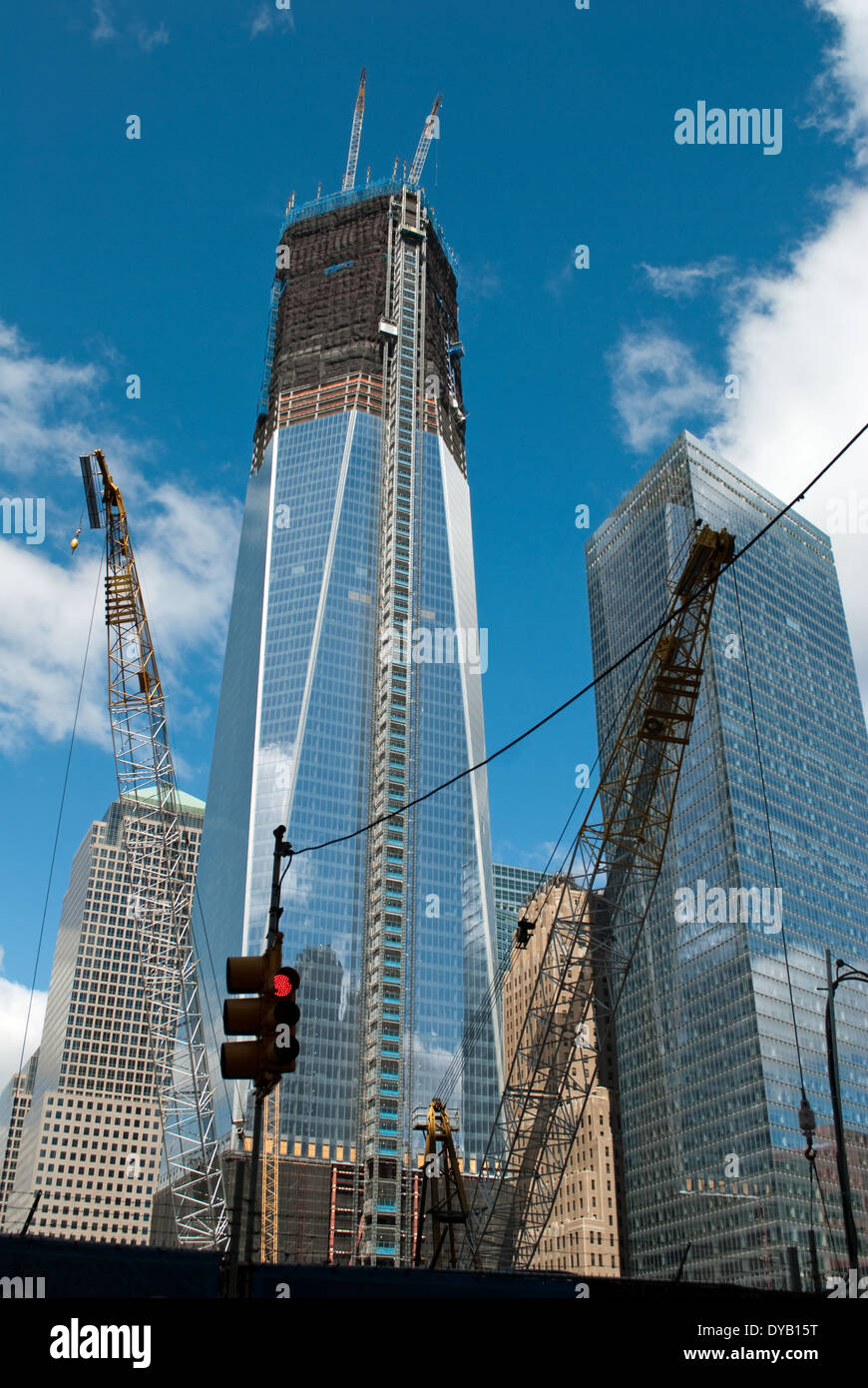 La ricostruzione del World Trade Center Foto Stock