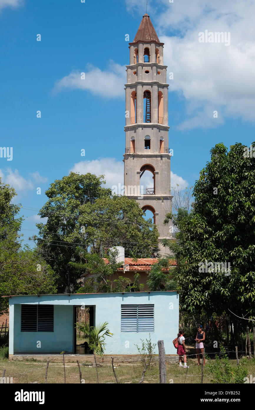 Il Manaca Iznaga Torre. Iznaga, Cuba. Foto Stock