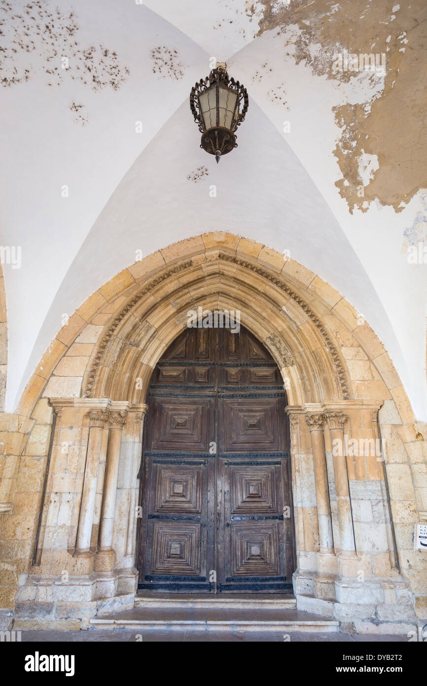 Cattedrale di Faro porta, Portgal Foto Stock