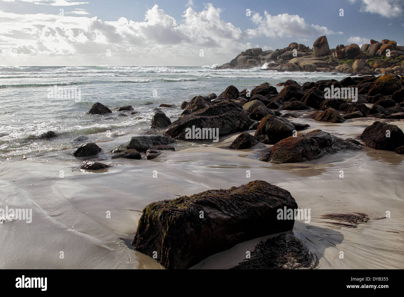 Spiaggia di Llandudno, un sobborgo di Cape Town, Sud Africa. Foto Stock