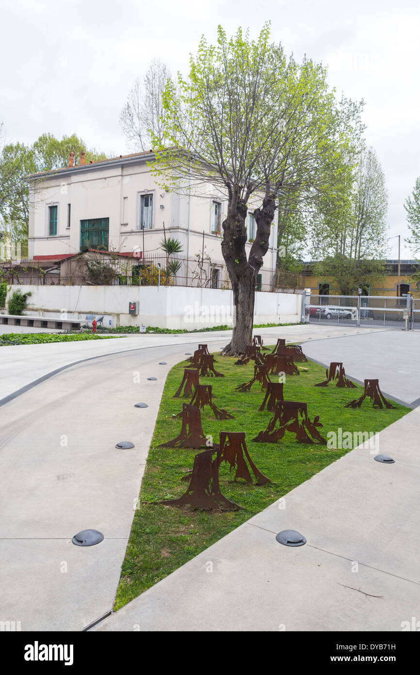 Intorno al MAXXI, il museo di arte del XXI secolo Foto Stock