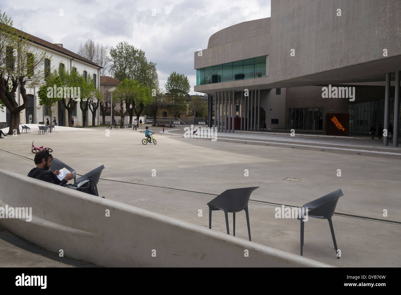 Intorno al MAXXI, il museo di arte del XXI secolo Foto Stock