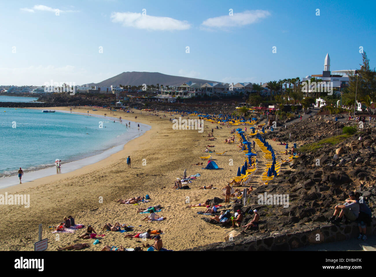 Playa Dorada Beach, Playa Blanca, Lanzarote, Isole Canarie, Spagna, Europa Foto Stock