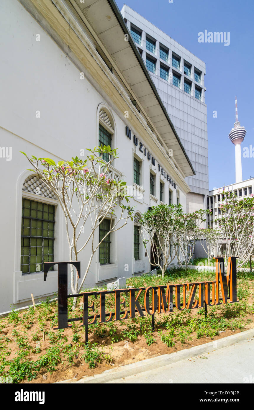 Il patrimonio nazionale di palazzo che ospita il Museo di Telekom, Kuala Lumpur, Malesia Foto Stock