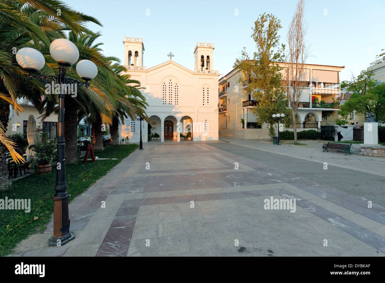 1863 Chiesa di Agios Nikolaos, il patrono dei naviganti, vicino al lungomare. Nafplio. Peloponneso. La Grecia. Foto Stock