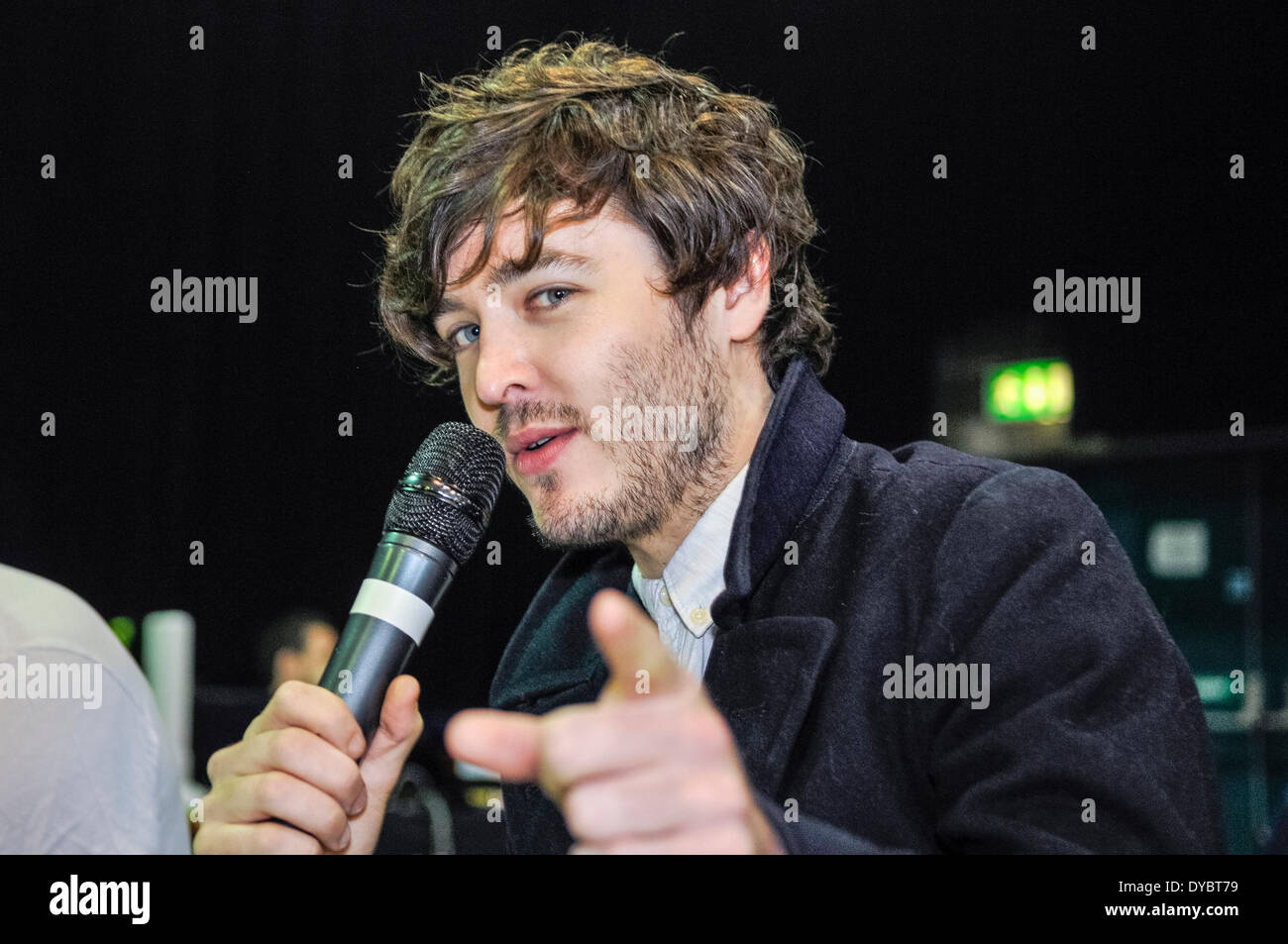 Dublino, Irlanda. 13 apr 2014 - Alexander Vlahos appare al fumetto di MCM con credito: Stephen Barnes/Alamy Live News Foto Stock