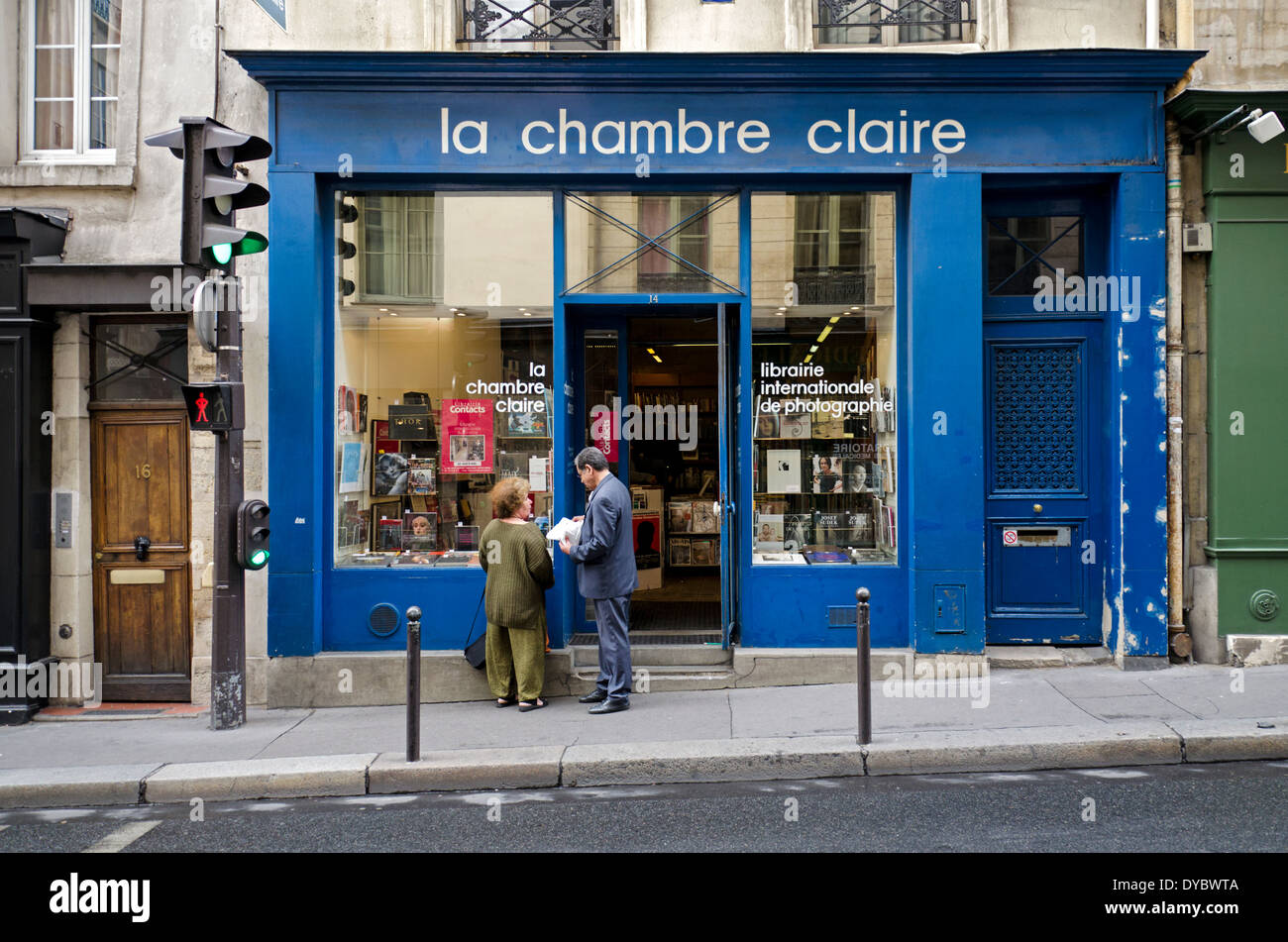 La Chambre Claire, libreria in Rue St Sulpice, Parigi specializzata in libri fotografici. (la libreria si è spostata in un'altra posizione). Foto Stock