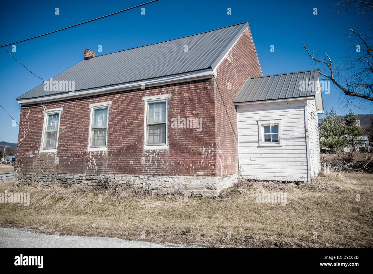 Antico edificio storico, la scuola Rohrsville Foto Stock