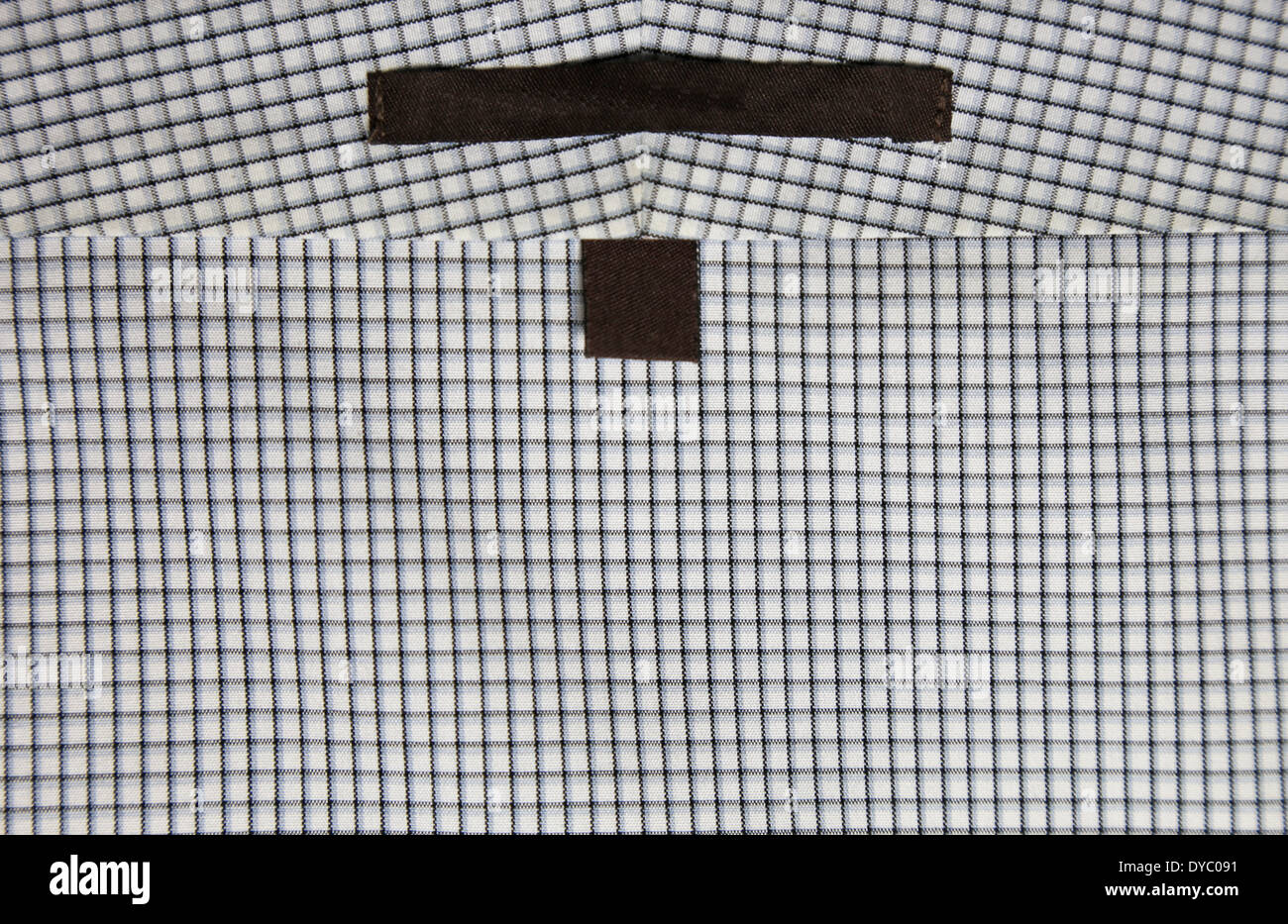 Piazze Pattern Dress shirt etichette Foto Stock