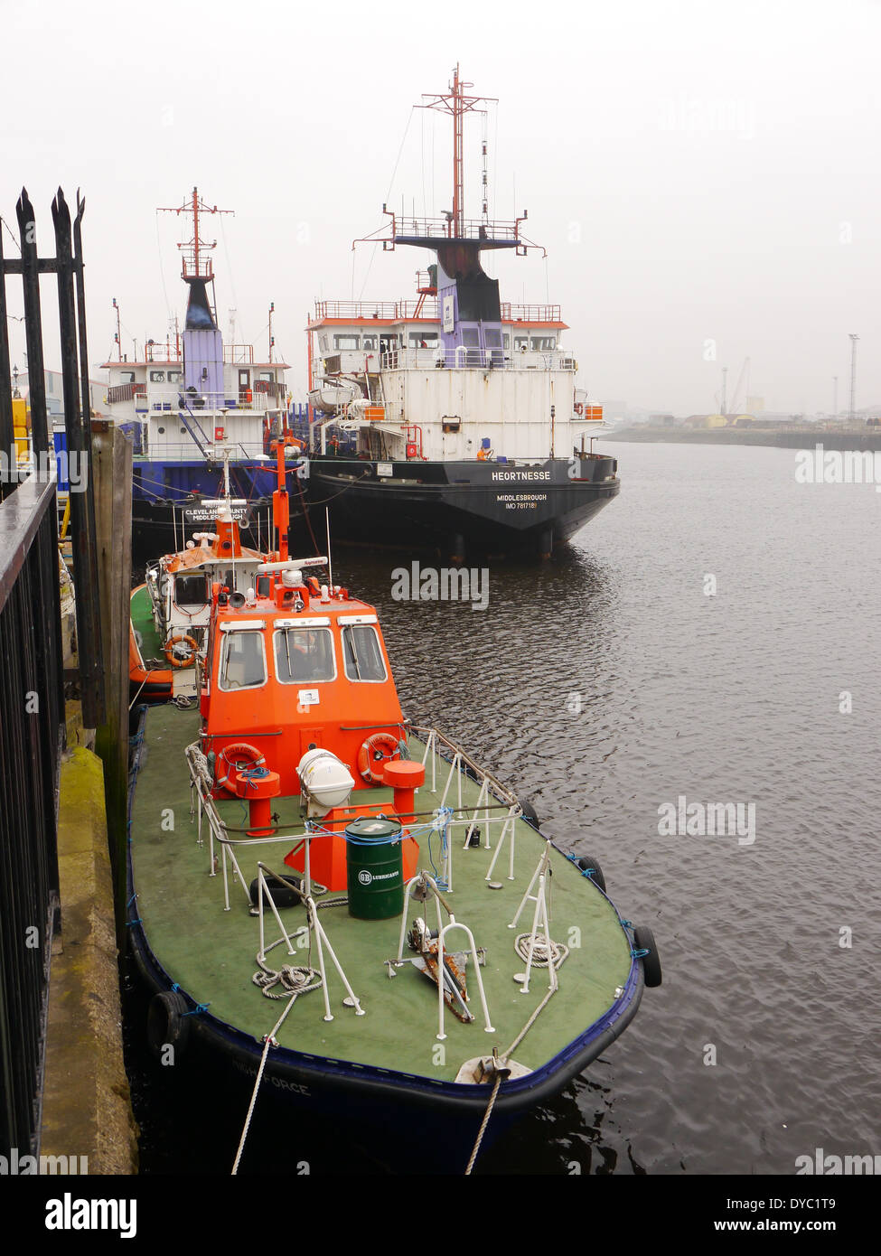 Trailing tramoggia di aspirazione draghe, Heortnesse e della contea di Cleveland in rotte Teesport, Middlehaven, Middlesbrough, England Regno Unito Foto Stock