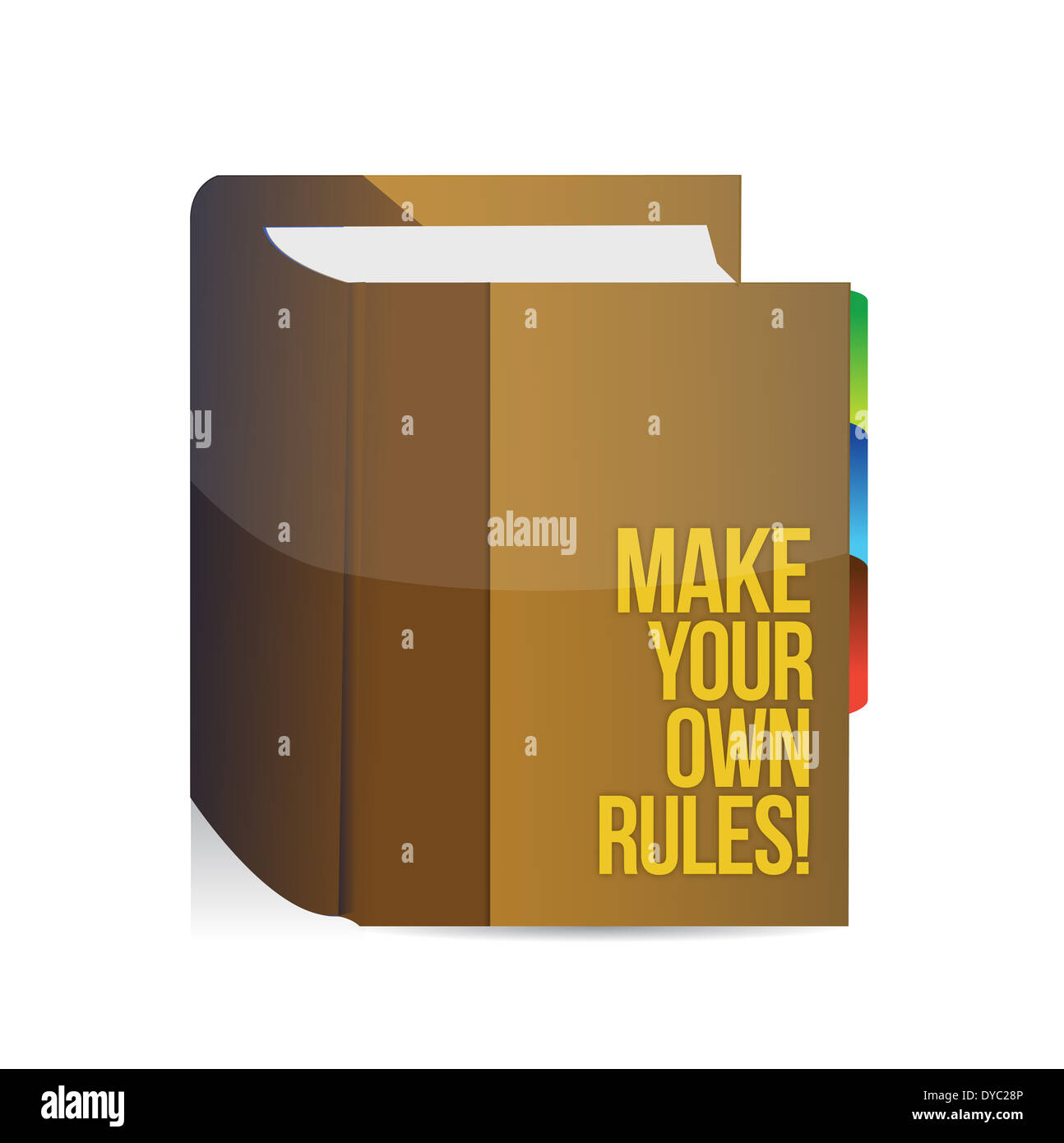 Rendere le vostre regole libro. illustration design su bianco Foto Stock