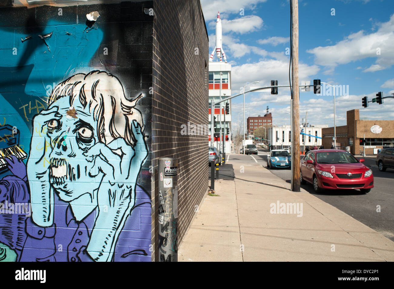 Arte Urbana con sede a Kansas City, MO Foto Stock