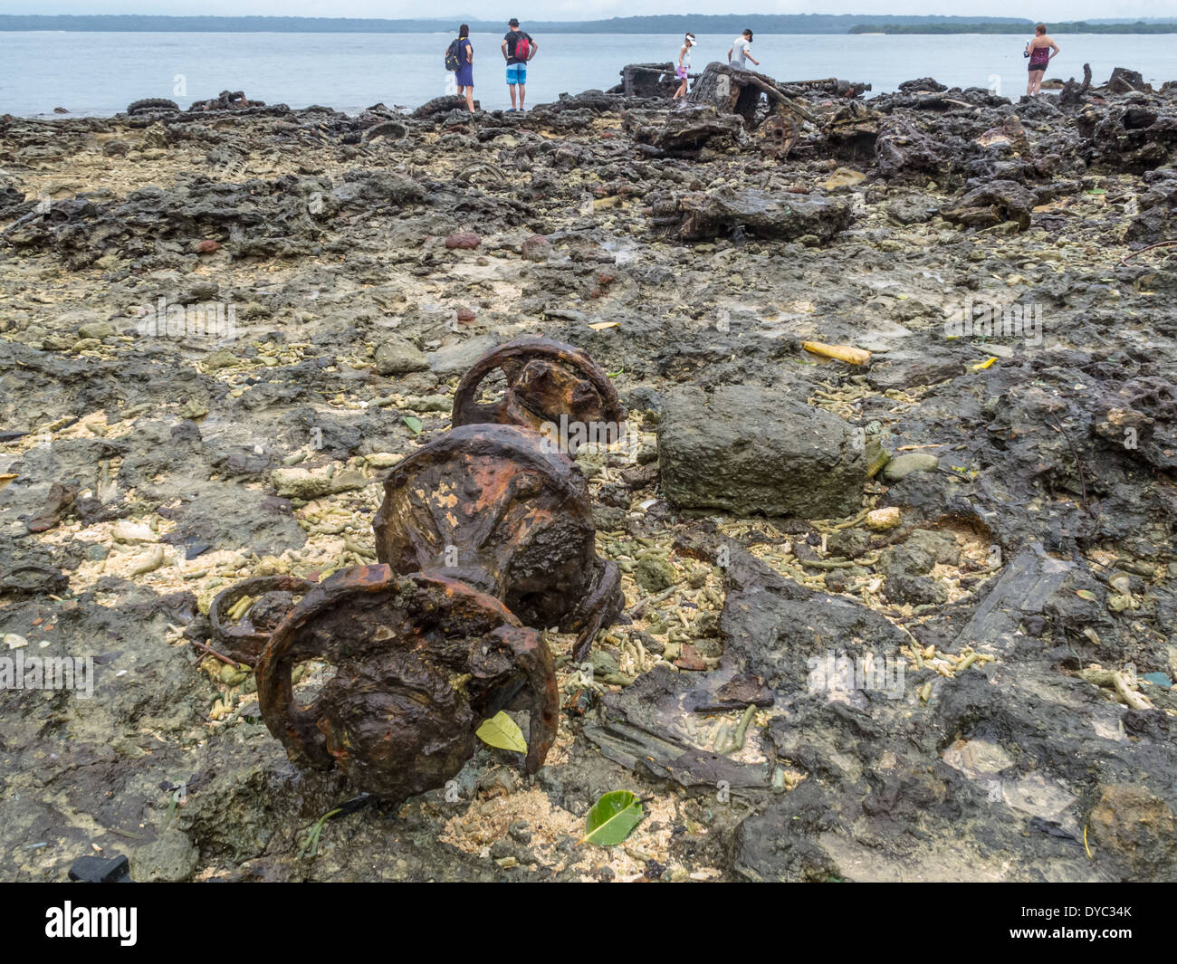 Milioni di Dollari di punto, Vanuatu. Noi WW2 punto di dumping per utilizzati macchinari militari alla fine della guerra. Foto Stock