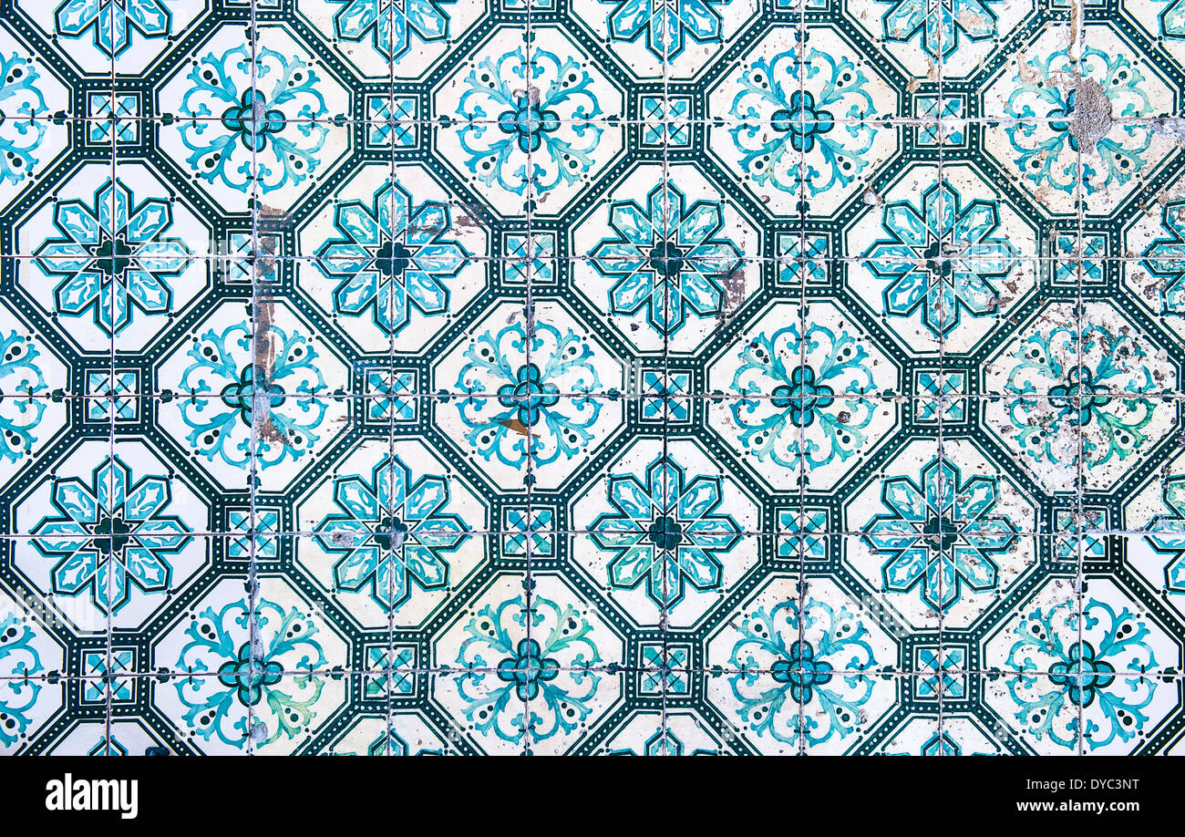 Azulejos, tradizionali piastrelle portoghesi Foto Stock