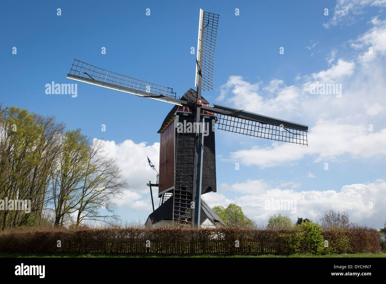 Mulino a vento a Someren nella provincia di Noord-Brabant nei Paesi Bassi, de mill risale al 1543. Foto Stock