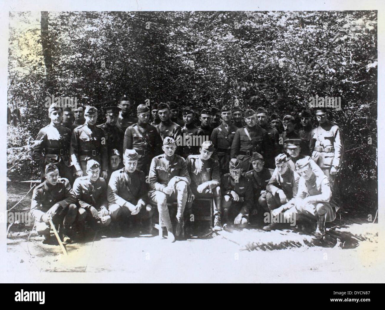 Questa immagine della Philip Babcock Collection mostra il 88th Aero Squadron durante la prima guerra mondiale. Lo squadrone era una delle unità aeree americane chiave che hanno partecipato a missioni di combattimento aereo e ricognizione durante la guerra. Foto Stock