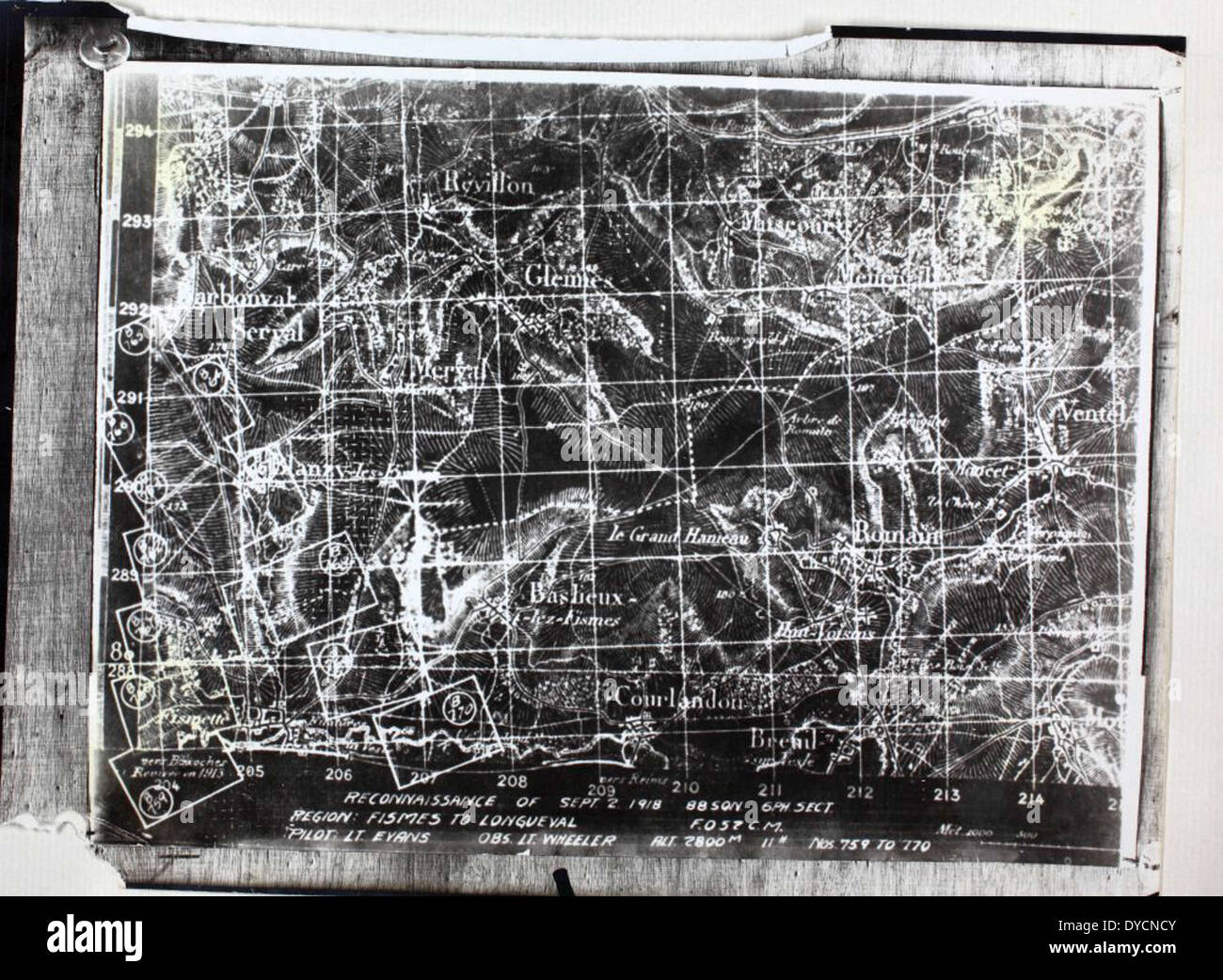 Questa immagine della Philip Babcock Collection mette in risalto il 88th Aero Squadron, un'unità americana che volò durante la prima guerra mondiale. Lo squadrone fu impegnato in missioni di ricognizione e attacco al suolo, contribuendo allo sforzo bellico in Francia. Foto Stock