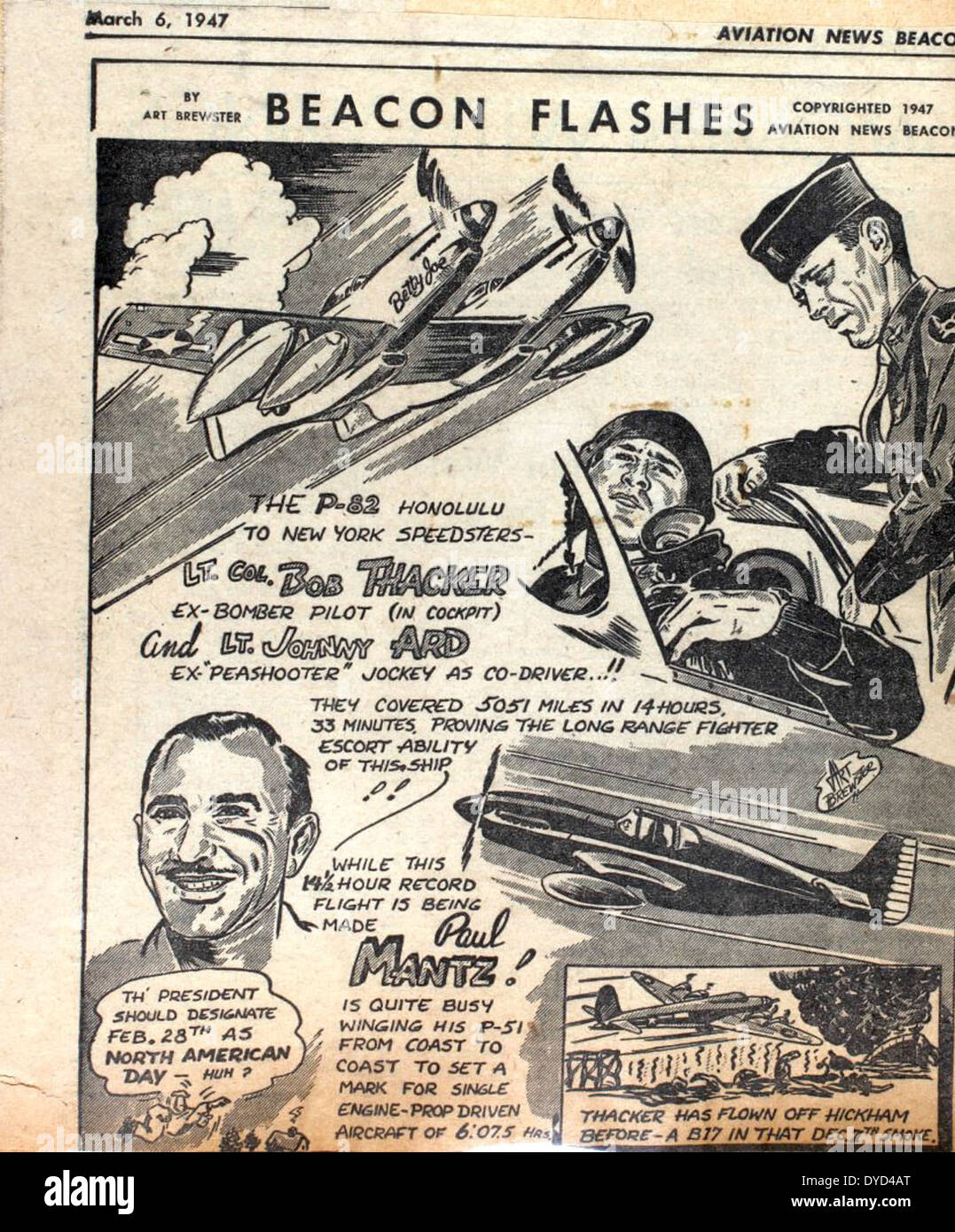 Questa immagine tratta dall'album di Paul Mantz cattura il famoso aviatore e pilota cinematografico Paul Mantz in un momento della storia dell'aviazione. Mantz era noto per il suo volo acrobatico nei film di Hollywood e per i suoi contributi alla tecnologia aeronautica e allo sviluppo di aerei. Foto Stock