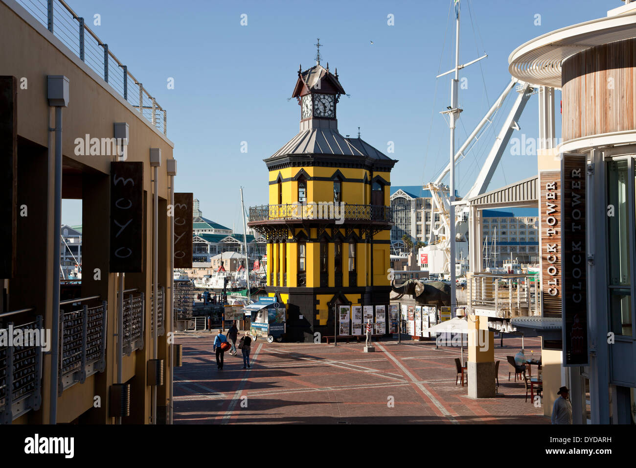Clock Tower, Victoria & Alfred Waterfront, Città del Capo, Western Cape, Sud Africa Foto Stock