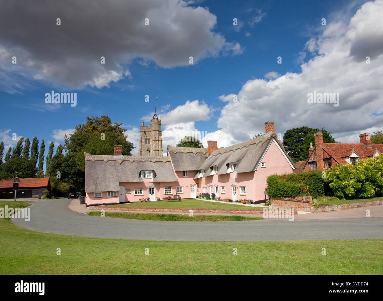 Il pittoresco villaggio di Cavendish nel Suffolk. Foto Stock