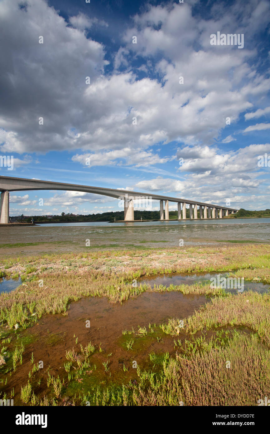 Orwell ponte in prossimità di Ipswich. Foto Stock