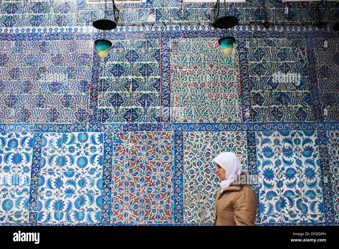 Arabesque a Eyup la Moschea del Sultano. Foto Stock