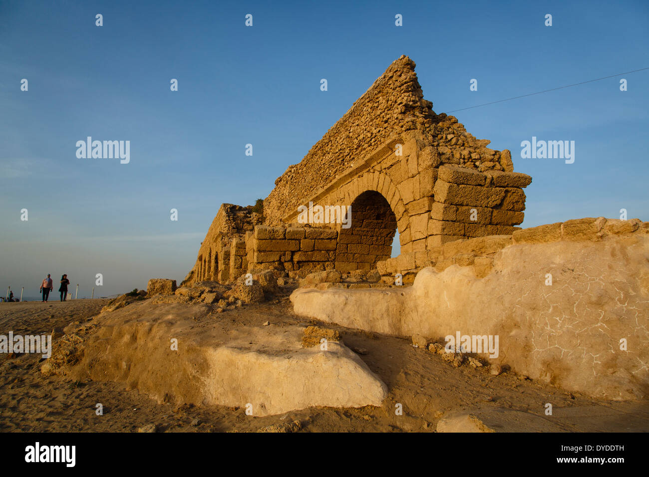 L acquedotto romano Cesarea, Israele. Foto Stock