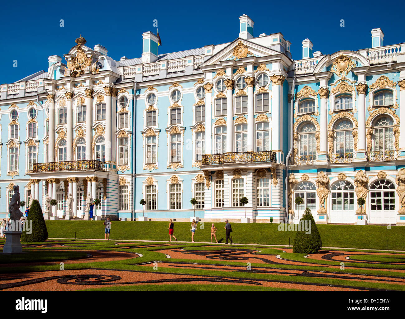 Il Palazzo di Caterina a Pushkin a San Pietroburgo. Foto Stock
