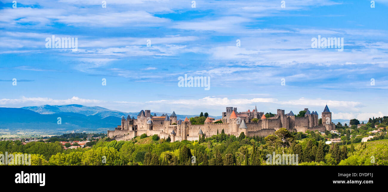 La città fortificata di Carcassonne. Foto Stock