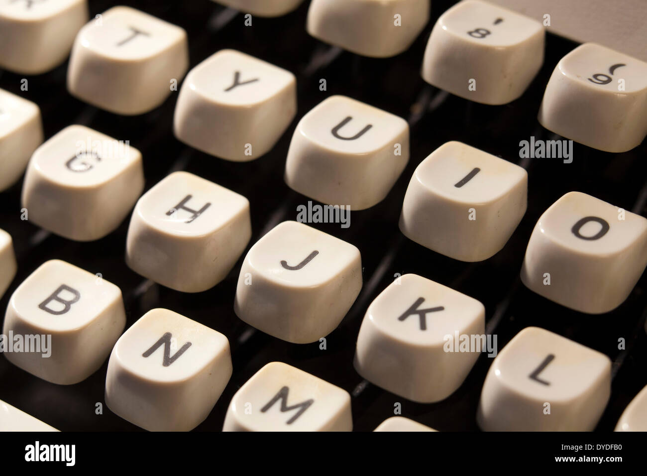 Manuale dattiloscritto i tasti vicini. Foto Stock