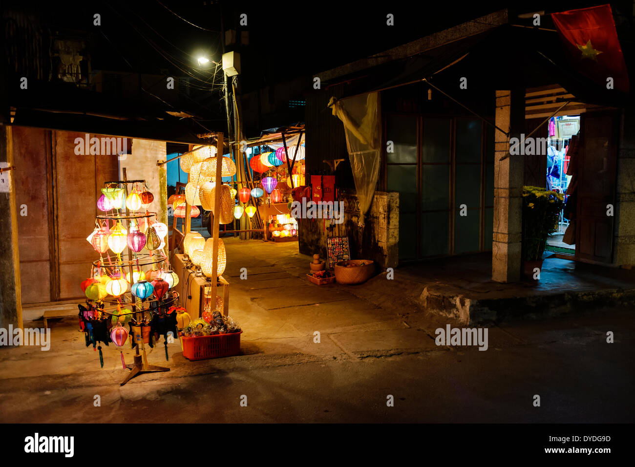 Un negozio di lanterne in Hoi An. Foto Stock