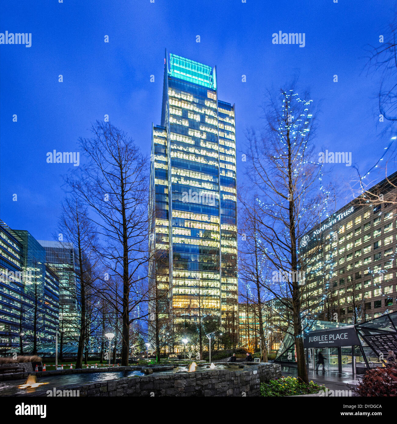 L'ingresso al Giubileo shopping center a Canary Wharf a Londra. Foto Stock