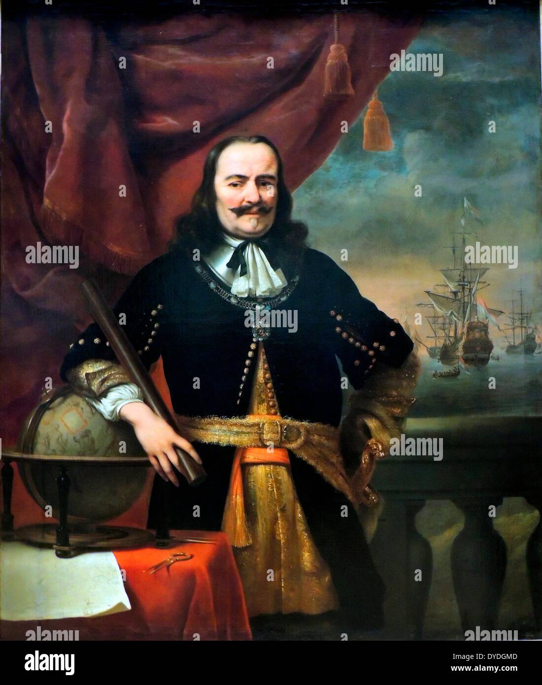 Ritratto di Michiel Adriaenszoon de Ruyter, 1607-1676, Lieutenant-Admiral generale del Regno Provincia da Ferdinand Bol (1616-1680) Foto Stock