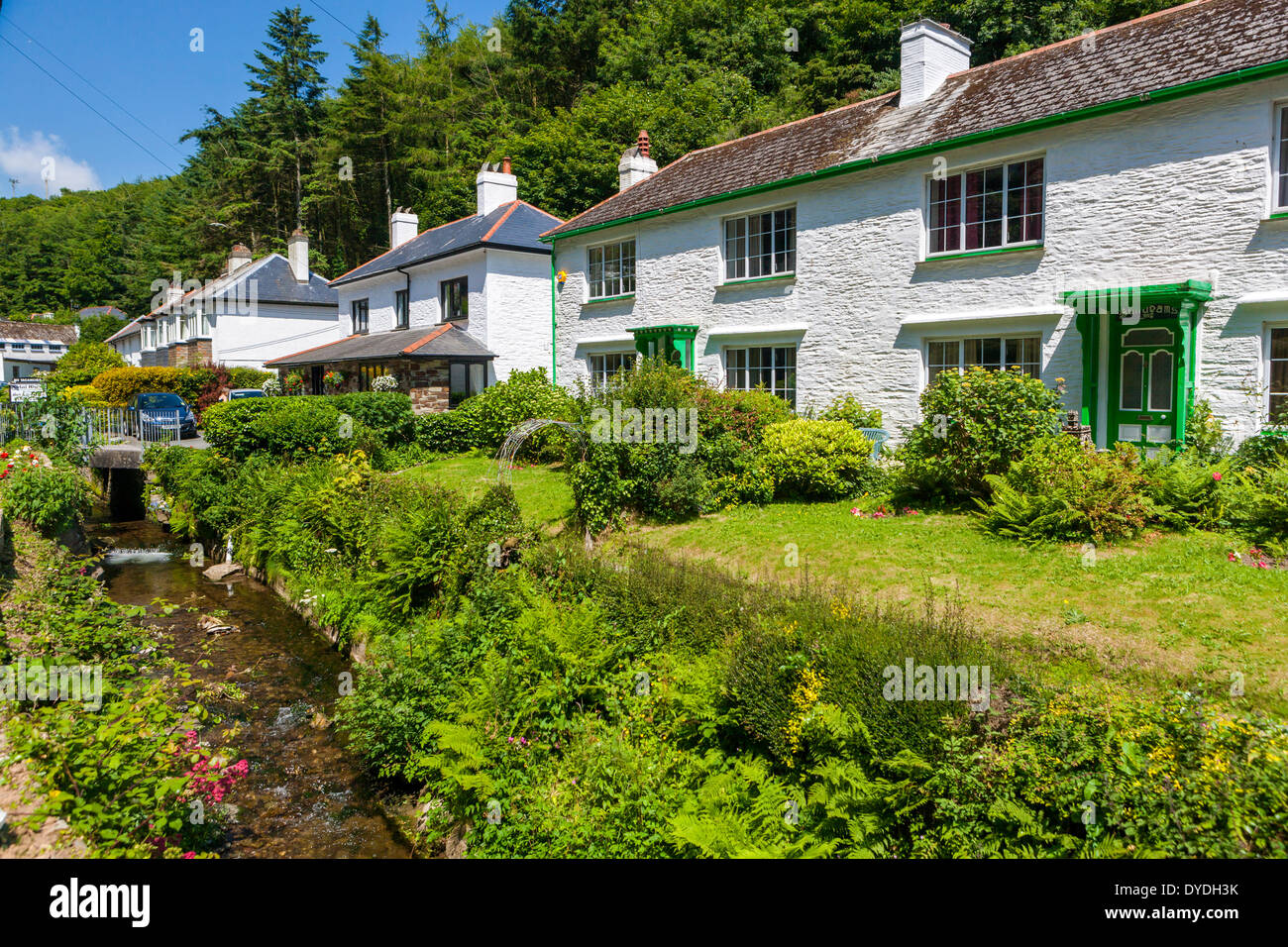 Il villaggio costiero di Polperro. Foto Stock