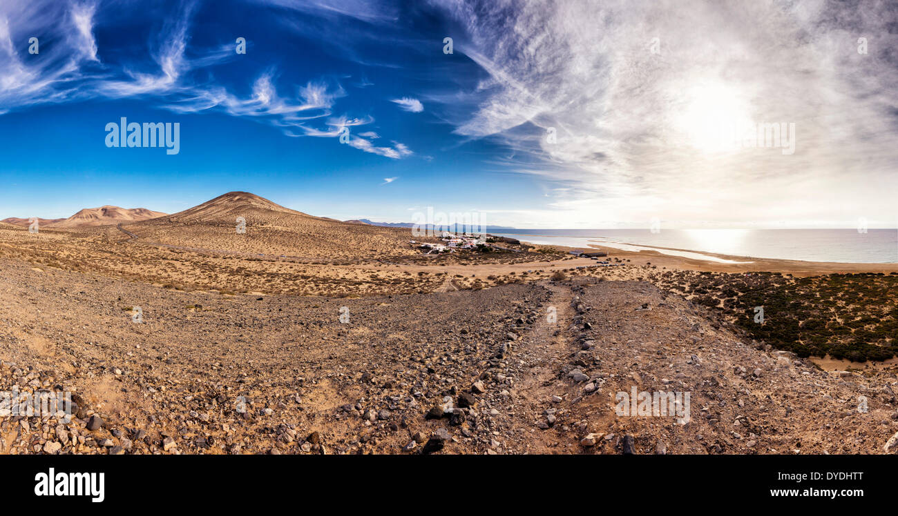 Europa spagna Fuerteventura Isole Canarie Costa Calma park Parque Natural Jandia Playa Risco el paso paesaggio estate mare, Foto Stock