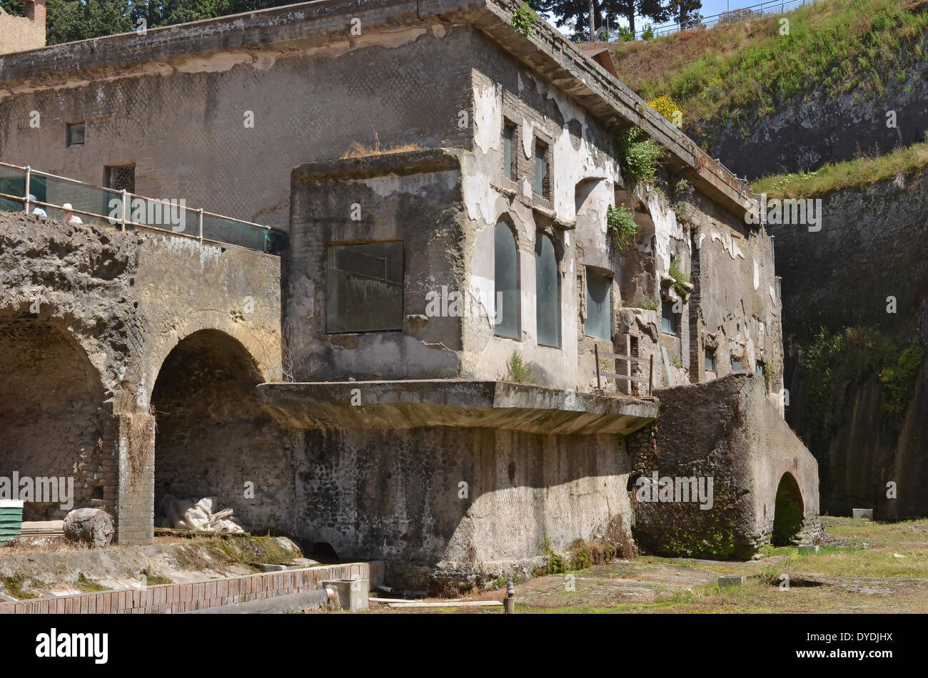 Italia Europa Romana Roma antica Pompei Vesuvio rovine conservate città d'arte di conservazione la storia rimane eruzione di architettura Foto Stock