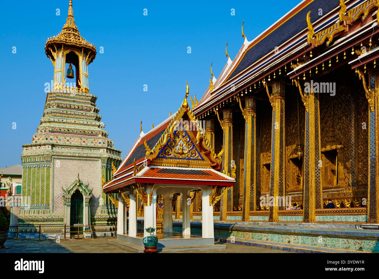 Thailandia, Bangkok, Wat Phra Kaew all'interno del Royal Palace Foto Stock