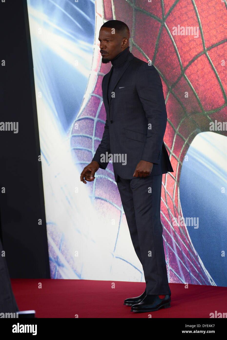 Berlino, Germania, 15 aprile 2014. Jamie Foxx assiste il 'The Amazing Spider-Man 2' Premiere in Sony Center di Potsdamer Platz in aprile 15th, 2014 a Berlino, Germania. Credito: Janne Tervonen/Alamy Live News Foto Stock