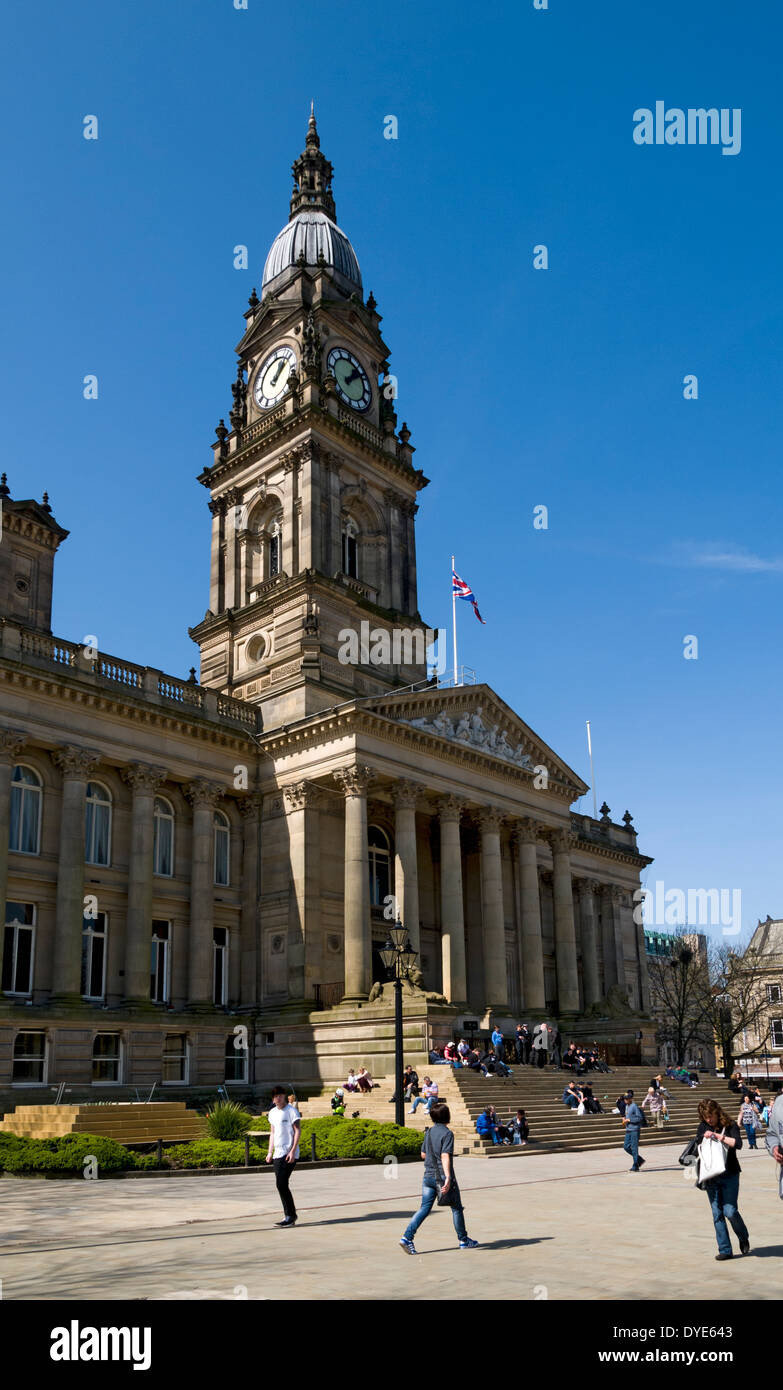 Il Municipio, Victoria Square, Bolton, Greater Manchester, Inghilterra, Regno Unito Foto Stock