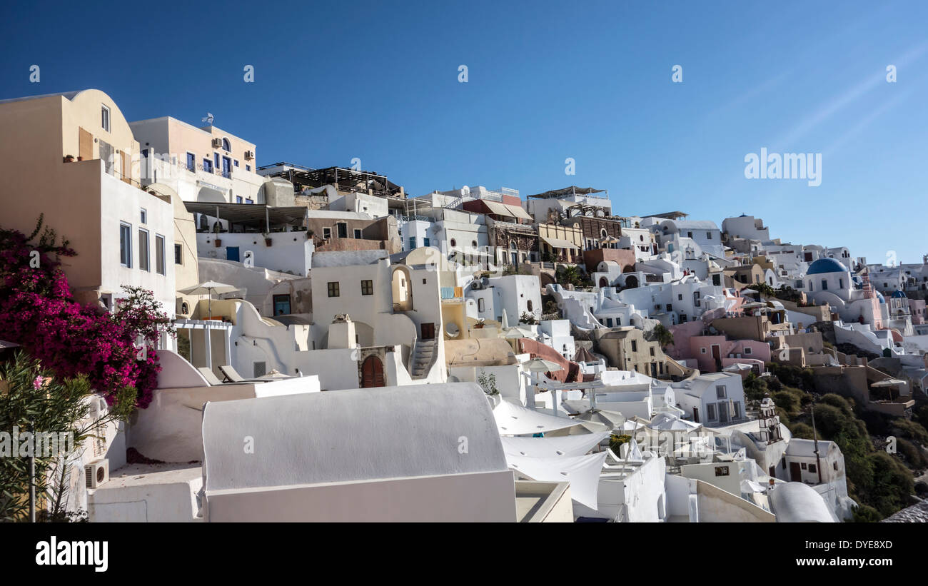 Architettura tradizionale di Santorini, Grecia Foto Stock