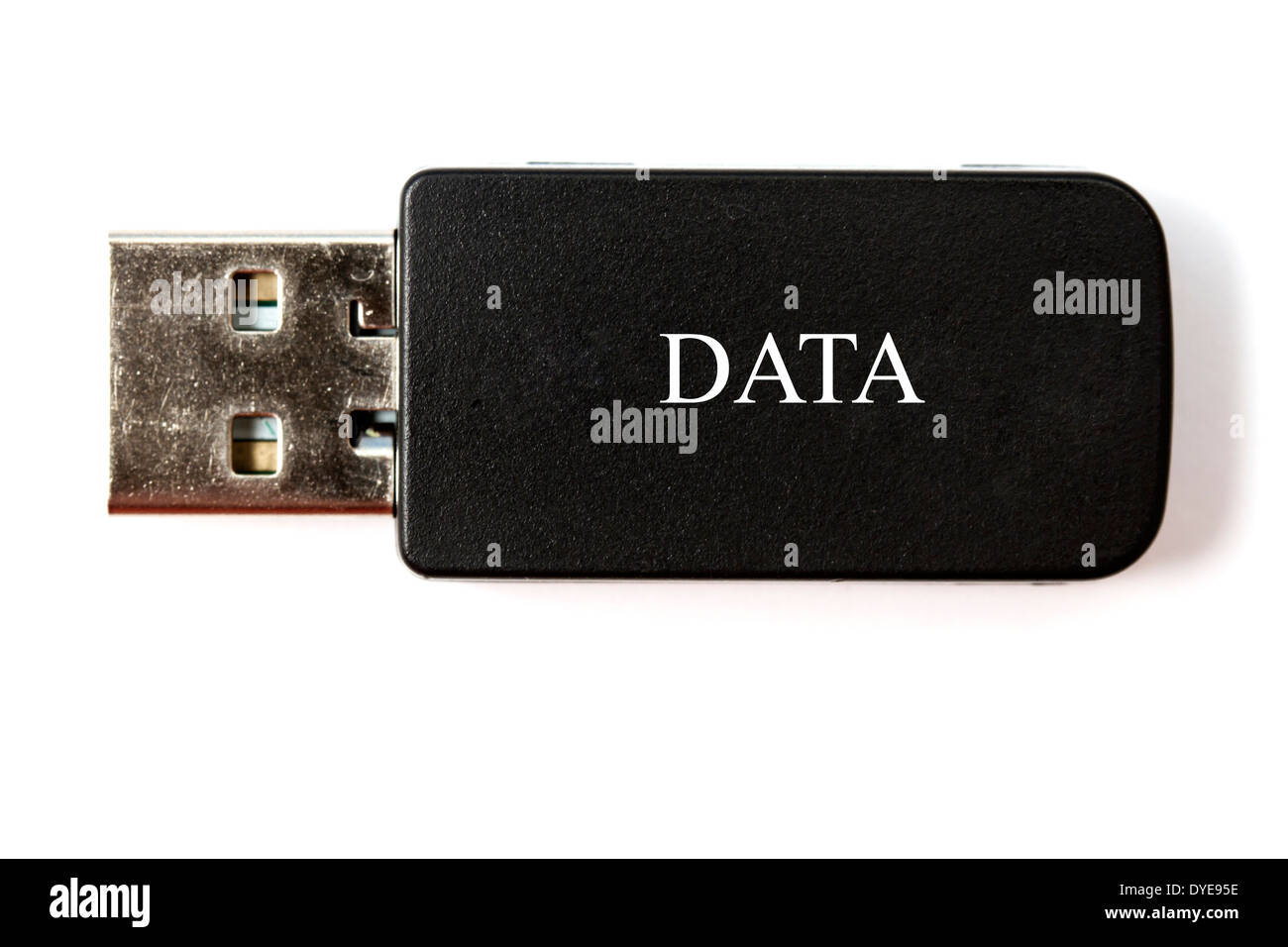 Memory stick USB isolato su sfondo bianco Foto Stock