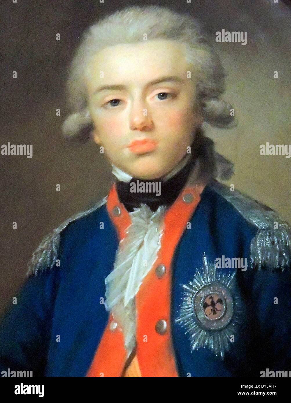 Ritratto di George Frederick principe di Orange-Nassau (figlio di Guglielmo V di Orange - Nassau). Da Johann Tischbein Foto Stock