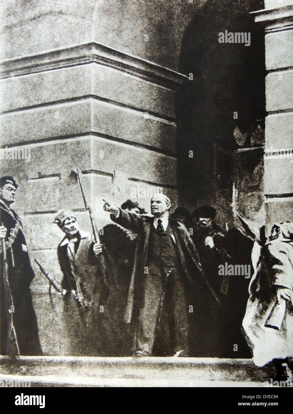 Ottobre 1917 gli operai e contadini della Russia, sotto la leadership del partito bolscevico, ha creato la più grande rivoluzione socialista. La vittoria della rivoluzione ha confermato la forza delle idee Marxiste. Datata 1917. Foto Stock