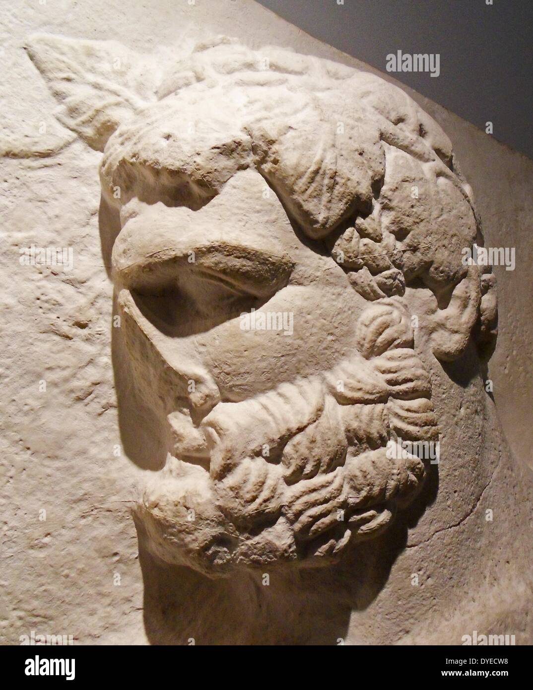 Cast di rilievo marmoreo di Eracle 1883 A.C. Foto Stock